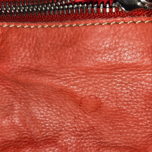 Fossil Leather Burnt Orange Crossbody Shoulder Bag - Picture 4 of 12